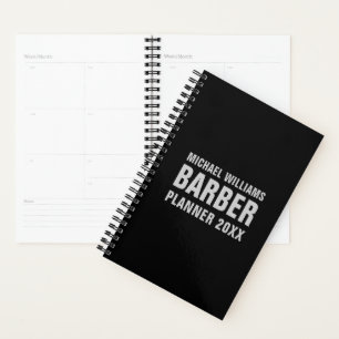 Barber Black Gray Bold Typografy Planner Planer