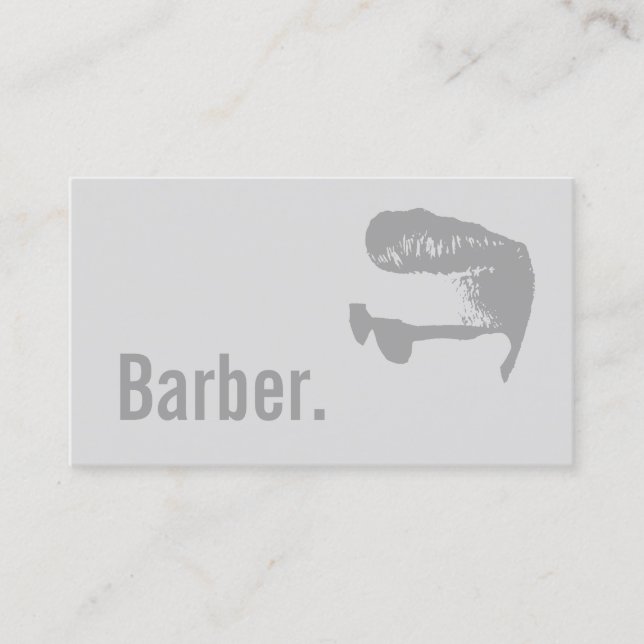 Barber Bold Text Minimalistisch Friseur Friseur Visitenkarte (Vorderseite)
