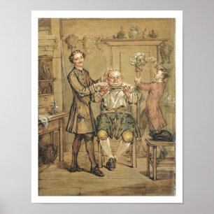 Barber, c.1760-69 (Erdöl auf Leinwand) Poster