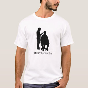 Barber Day T - Shirt mit Barber-Silhouette