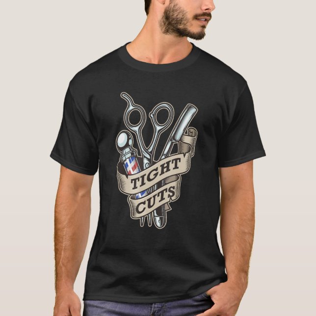 Barber Design Mens Frisör Friseur Friseurin Barber T-Shirt (Vorderseite)