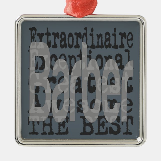 Barber Extraordinaire Silbernes Ornament (Vorne)