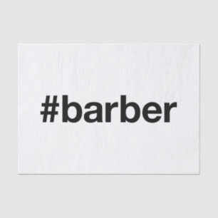 BARBER Friseur Hashtag Seidenpapier