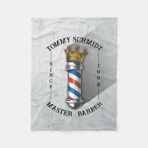 Barber Friseursalon King Crown Barberstange Friseu Fleecedecke
