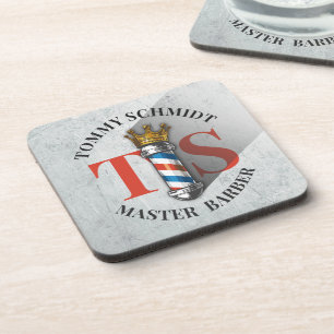 Barber Friseursalon King Crown Barberstange Friseu Getränkeuntersetzer
