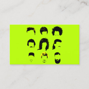 Barber Friseursalon - verschiedene Frisuren Visitenkarte