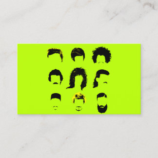 Barber Friseursalon - verschiedene Frisuren Visitenkarte