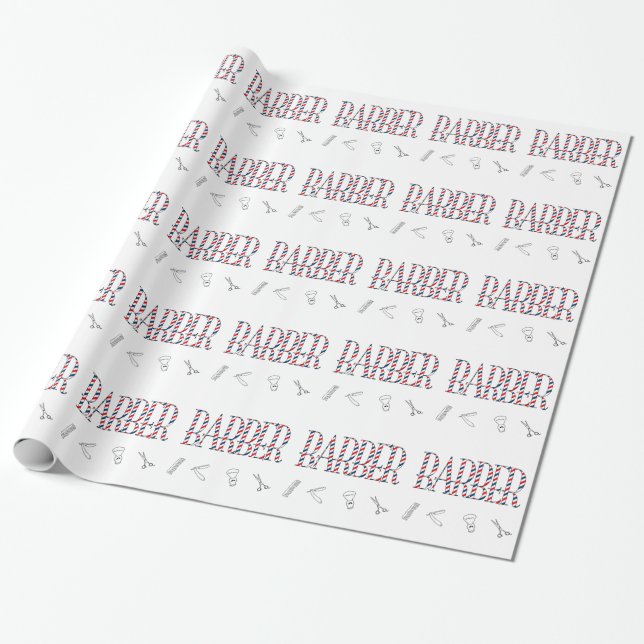 Barber Geschenkpapier (Ungerollt)