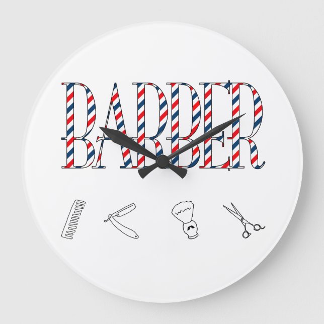 Barber Große Wanduhr (Vorderseite)