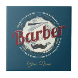 Barber Hair Hustler Friseur Retro Friseur Fliese