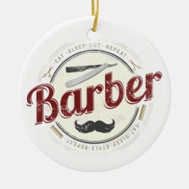 Barber Hair Hustler Friseur Retro Friseur Keramik Ornament