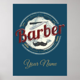 Barber Hair Hustler Friseur Retro Friseur Poster