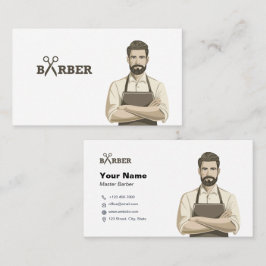 Barber Hair Stylist Modern Einfach Minimalistisch Visitenkarte