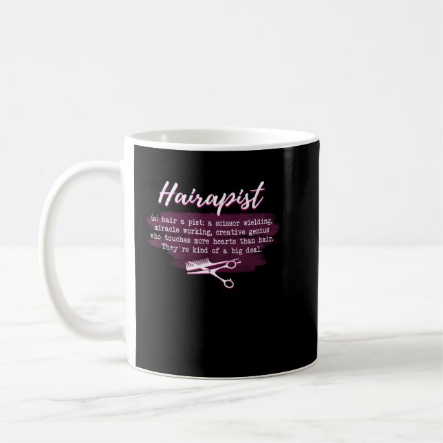 Barber Hairapist Definition Gift For Haircutter Ha Kaffeetasse (Links)