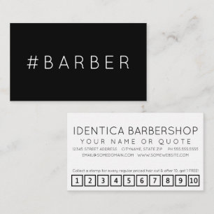 #BARBER Hashtag Loyalitätskarte Treuekarte
