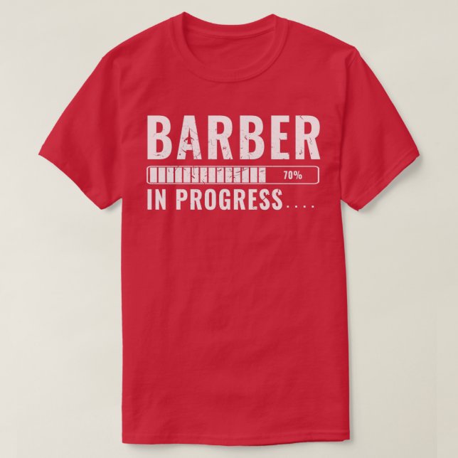 Barber in der Ausbildung des künftigen Programmier T-Shirt (Design vorne)