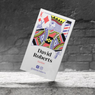 Barber King of Diamonds Hair Stylist Friseur B Visitenkarte