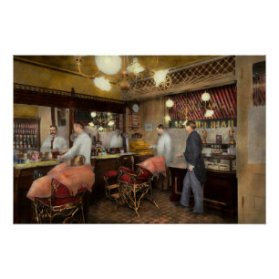 Barber - L.C. Wiseman Barbershop, NY 1895 Poster