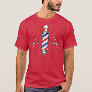 Barber Life Salon Haartrockner erschüttert Schere T-Shirt