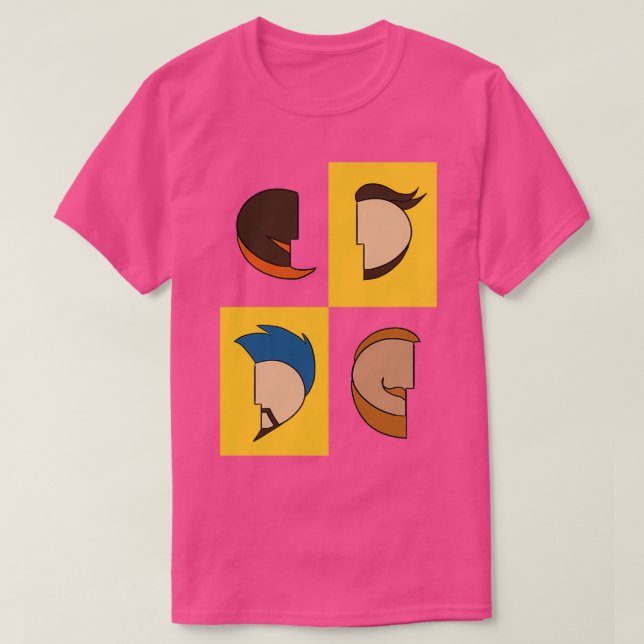 Barber Mustaches Pattern T-Shirt (Design vorne)