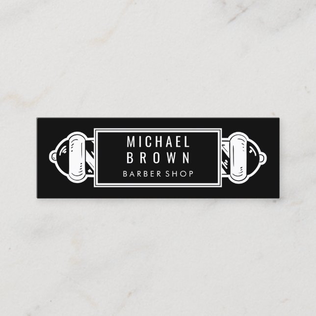 Barber Pole | Barber | Hair Stylist Mini Visitenkarte (Vorderseite)