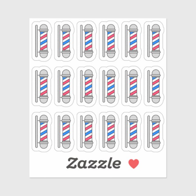 Barber Pole Barbershop Salon Haarbcut Planner Aufkleber (Blatt)