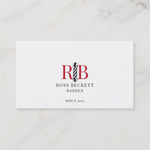 Barber Pole Logo Friseur Hairstylist Visitenkarte