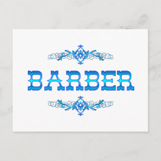 BARBER POSTKARTE