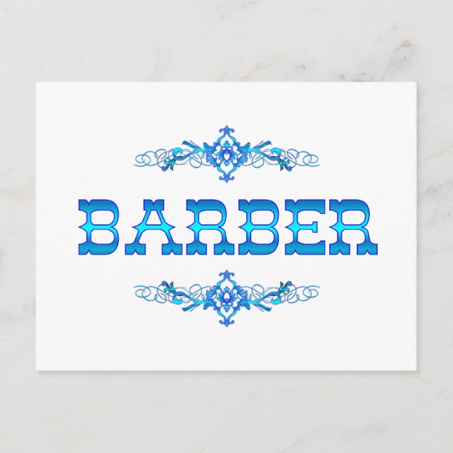 BARBER POSTKARTE (Vorderseite)