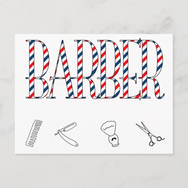 Barber Postkarte (Vorderseite)