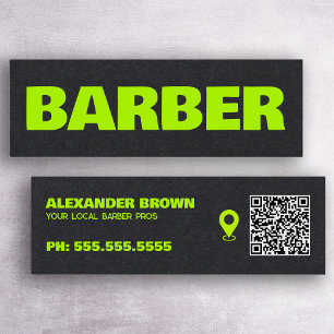 Barber Premium Google Maps QR Mini Visitenkarte