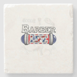 Barber_s Pole Barber Haairstylist T-Shirt Hair Chr Steinuntersetzer