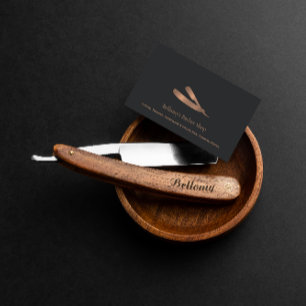 Barber Scalpel Business Card Visitenkarte