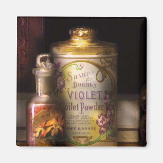 Barber - Sharp & Dohme's Violett-Toilettenpulver Magnet (Vorne)