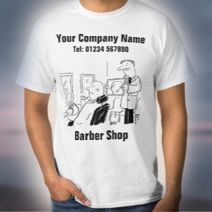 Barber Shop Cartoon zum Personalisieren T-Shirt