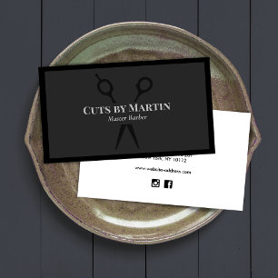 Barber Shop Clipping Shears Business Card Visitenkarte
