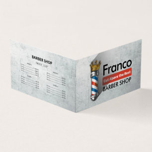 Barber Shop Crown Barber Pole Ernennung Loyalität Visitenkarten