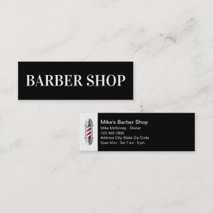 Barber Shop Einfache Barber Light Business Cards Mini Visitenkarte