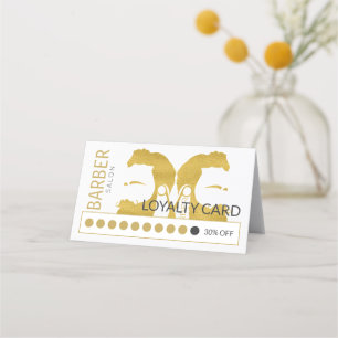 Barber Shop elegante Kundenkarte Treuekarte