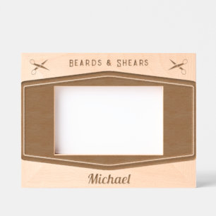 Barber Shop Frisur Stylist Beruflich Barbershop Geätzte Rahmen