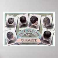 BARBER SHOP HAIR STYLE CHART 1884