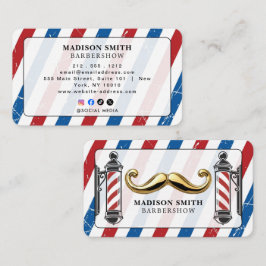 Barber Shop Hair Stylist Professional Barbershop Visitenkarte