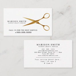 Barber Shop Hair Stylist Professional Barbershop Visitenkarte