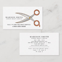 Barber Shop Hair Stylist Professional Barbershop Visitenkarte