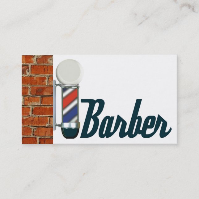 Barber Shop Pole Street Sign Visitenkarte (Vorderseite)