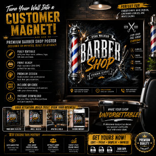 Barber Shop Poster Friseurwerbung Design