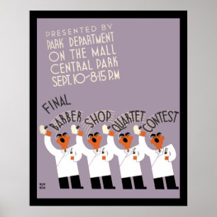 Barber Shop Quartett-Poster Poster