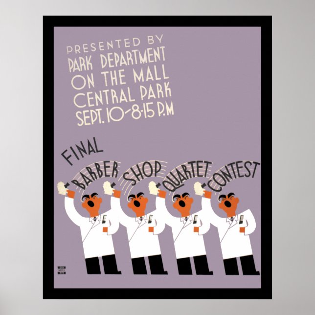 Barber Shop Quartett-Poster Poster (Vorne)