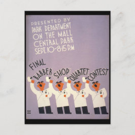 Barber Shop Quartett Postkarte