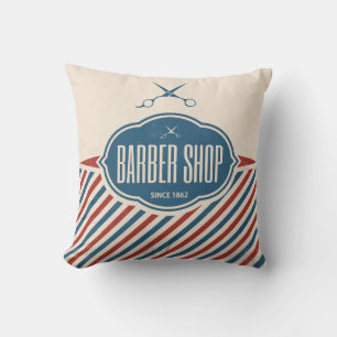 Barber Shop Retro Label Designer Akzente Kissen